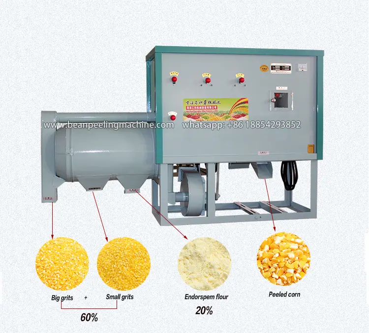 6FT-PC2 maize milling machine/corn grits making machine process